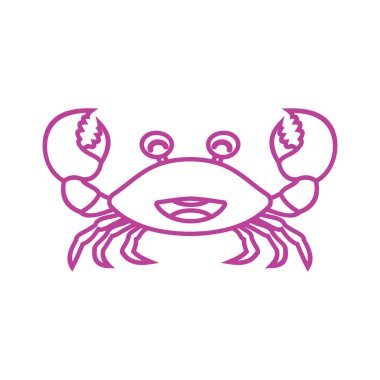 Yengeç vektör çizim simgesi logo şablonu