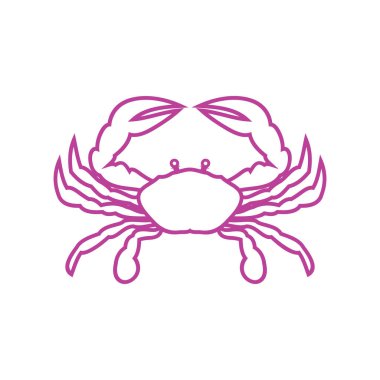 Yengeç vektör çizim simgesi logo şablonu