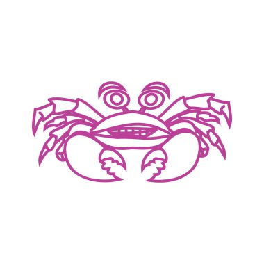 Yengeç vektör çizim simgesi logo şablonu