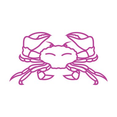 Yengeç vektör çizim simgesi logo şablonu