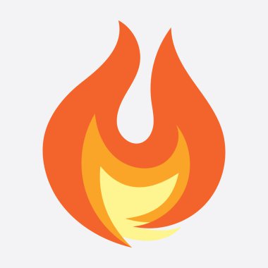 Ateş vektörü çizim şablonunu ateşle