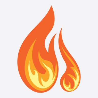 Ateş vektörü çizim şablonunu ateşle