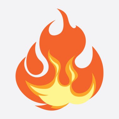 Ateş vektörü çizim şablonunu ateşle