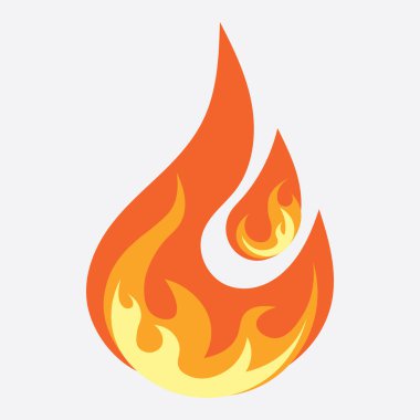 Ateş vektörü çizim şablonunu ateşle