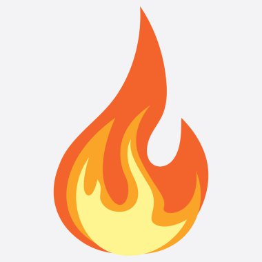 Ateş vektörü çizim şablonunu ateşle