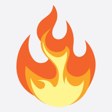 Ateş vektörü çizim şablonunu ateşle