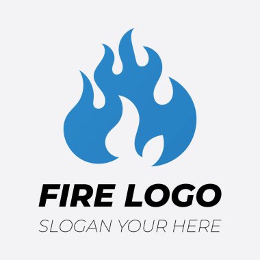 Alev logosu tasarım şablonu çizimi. Yaratıcı vektör simgesi