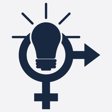 Cinsiyet çizim logosu. Birlik erkeği kadın aşkı.