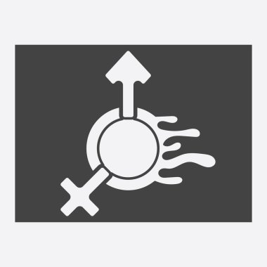 Erkek ve kadın cinsiyet vektör logosu simgesi