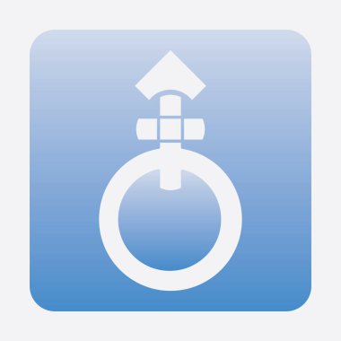 Cinsiyet çizim logosu. Birlik erkeği kadın aşkı.