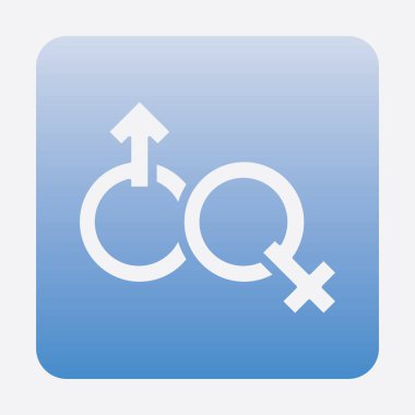 Cinsiyet çizim logosu. Birlik erkeği kadın aşkı.