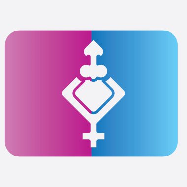Erkek ve kadın cinsiyet vektör logosu simgesi