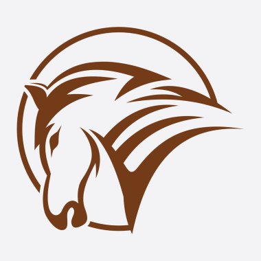 At Logosu Şablonu Vektör resimleme tasarımı