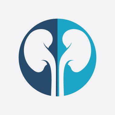 Böbrek simge vektör çizim.