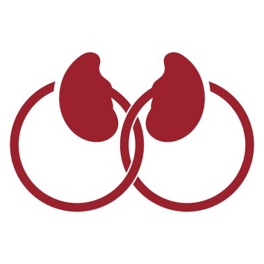 Böbrek simge vektör çizim.