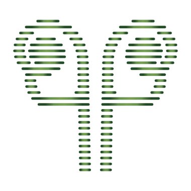 Çizgi biçimli böbrek logosu vektör çizimi tasarımı