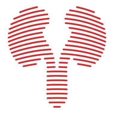 Çizgi biçimli böbrek logosu vektör çizimi tasarımı