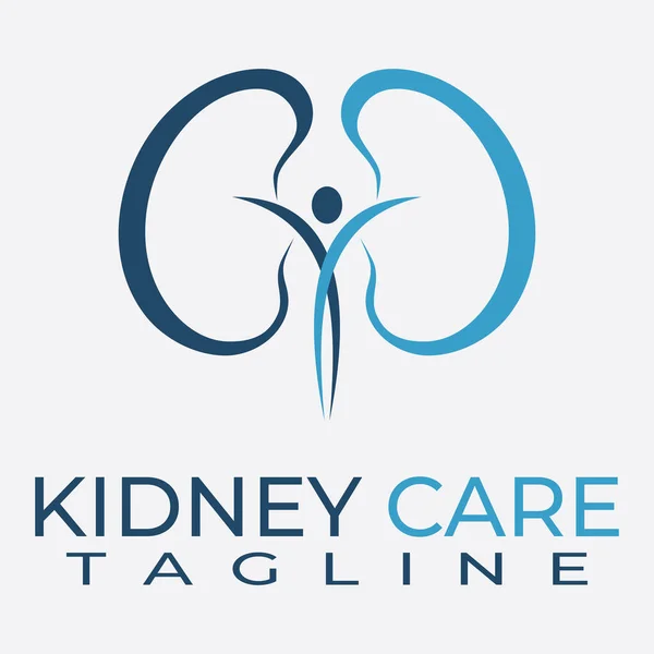 Böbrek bakımı ve sağlık logosu çizimi