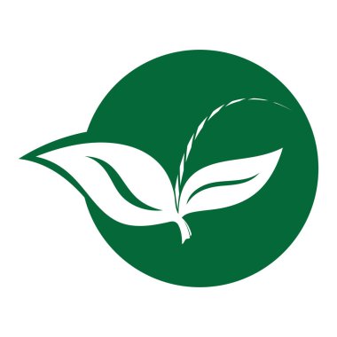 Güzel şekilli doğal yaprak logosu.