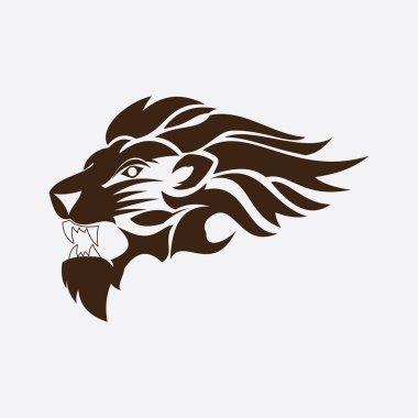 Aslan Logo şablonu vektör simge illüstrasyon tasarımı