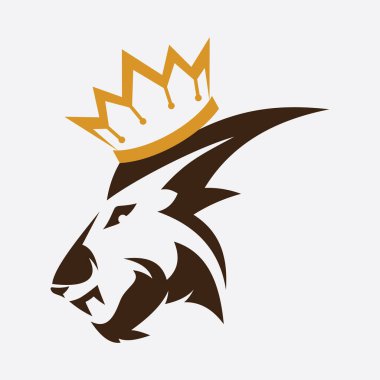 Aslan Logo şablonu vektör simge illüstrasyon tasarımı