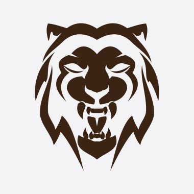 Aslan Logo şablonu vektör simge illüstrasyon tasarımı