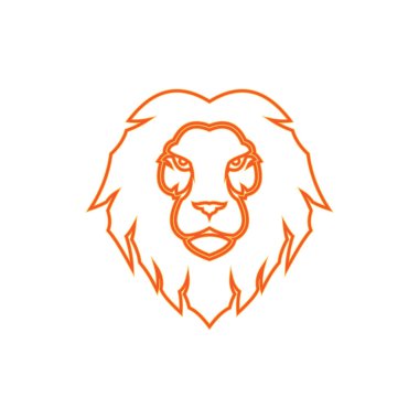 Aslan Logo şablonu vektör simge illüstrasyon tasarımı