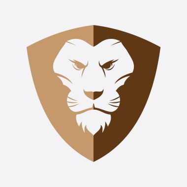 Aslan Logo şablonu vektör simge illüstrasyon tasarımı