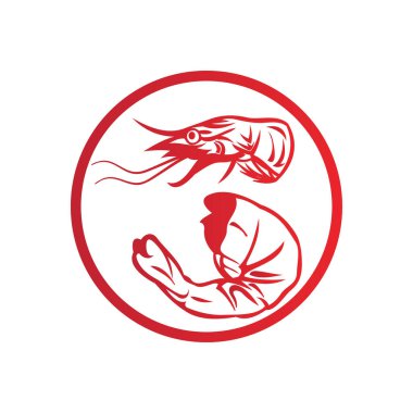 ıstakoz vektör çizim simgesi logo şablonu