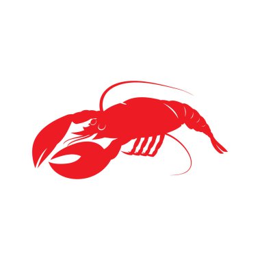 ıstakoz vektör çizim simgesi logo şablonu