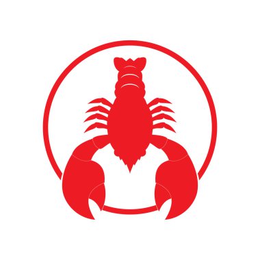 ıstakoz vektör çizim simgesi logo şablonu