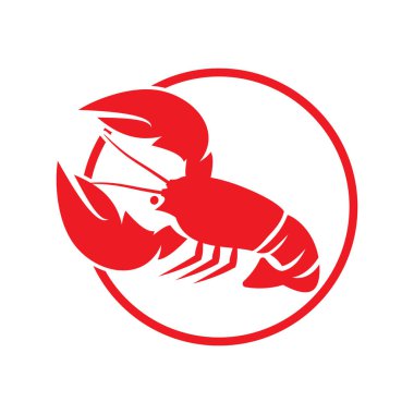 ıstakoz vektör çizim simgesi logo şablonu