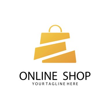 Online Shop Logo şablonu tasarlamak vektör