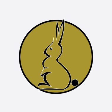 Tavşan şablonu vektör resimleme tasarımı