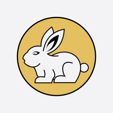 Tavşan şablonu vektör resimleme tasarımı