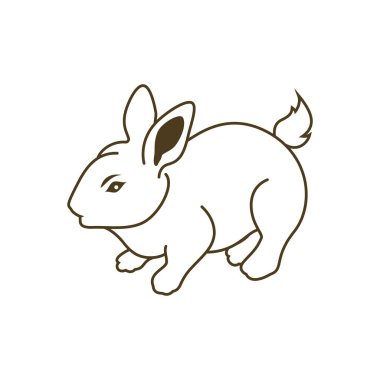 Tavşan şablonu vektör resimleme tasarımı