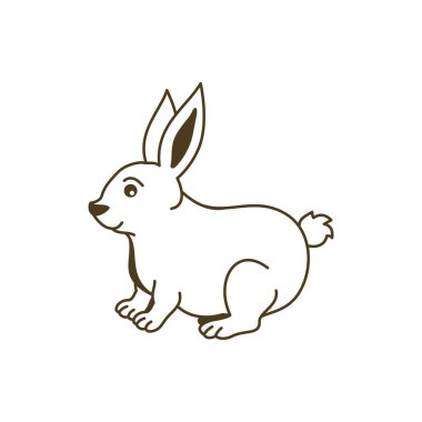 Tavşan şablonu vektör resimleme tasarımı