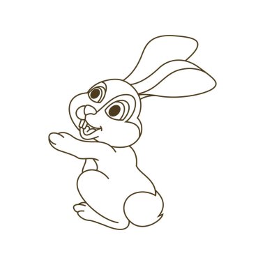 Tavşan şablonu vektör resimleme tasarımı