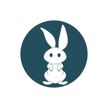 Tavşan şablonu vektör resimleme tasarımı