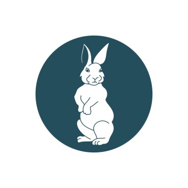 Tavşan şablonu vektör resimleme tasarımı