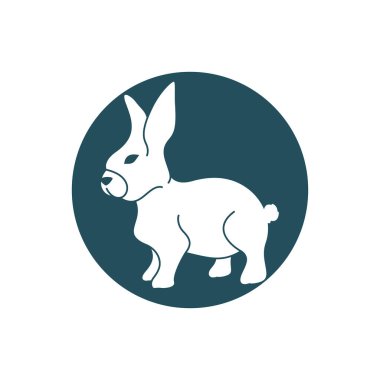 Tavşan şablonu vektör resimleme tasarımı