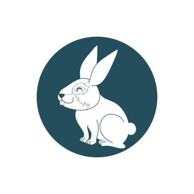 Tavşan şablonu vektör resimleme tasarımı
