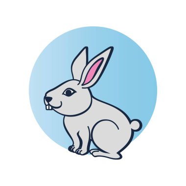 Tavşan şablonu vektör resimleme tasarımı