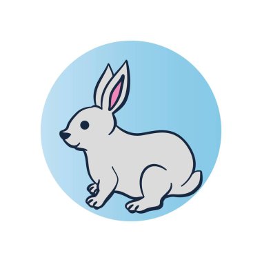 Tavşan şablonu vektör resimleme tasarımı