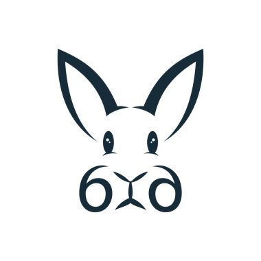 Tavşan şablonu vektör resimleme tasarımı