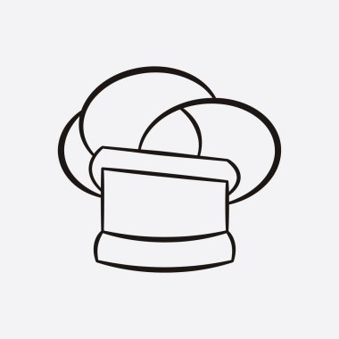 Restoran logosu illüstrasyon şefi yemek yaratıcı tasarım.