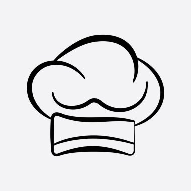 Restoran logosu illüstrasyon şefi yemek yaratıcı tasarım.