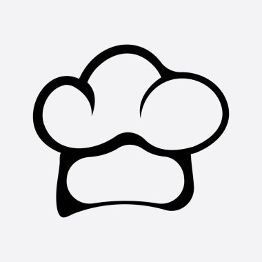 Restoran logosu illüstrasyon şefi yemek yaratıcı tasarım.