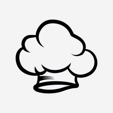 Restoran logosu illüstrasyon şefi yemek yaratıcı tasarım.