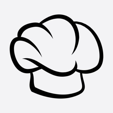 Restoran logosu illüstrasyon şefi yemek yaratıcı tasarım.